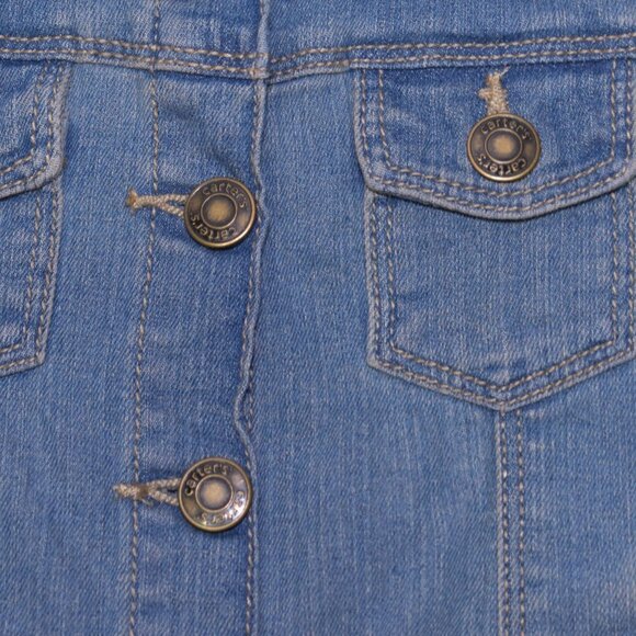 Carters Denim Tucker jacket Girls Size 3T Light Blue - Picture 5 of 7